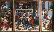 CRANACH, Lucas the Elder Altarpiece of the Holy Family dsf oil painting on canvas